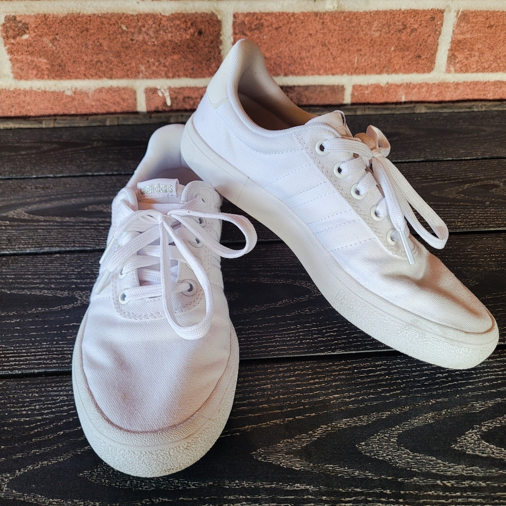 Adidas Women Vulc Raid3r Skate Shoe White Size 7